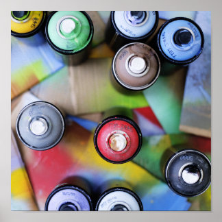 Poster Spraycans Coloridos