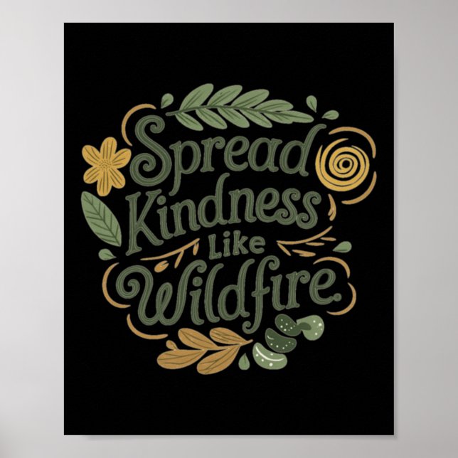 Poster Spread Kindness - Vinheta de Afirmação Positiva (Frente)