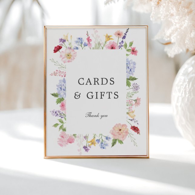 Poster Spring Floral Frame Cards & Gifts (Criador carregado)