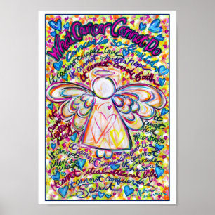 Póster Spring Hearts Cancer Angel Print (White Edge)