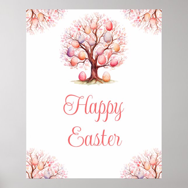 Poster Spring Tree Easter Egg Hunt (Frente)