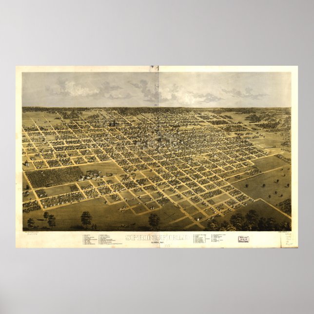 Póster Springfield Illinois (1867) (Frente)