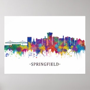 Poster Springfield Missouri Skyline