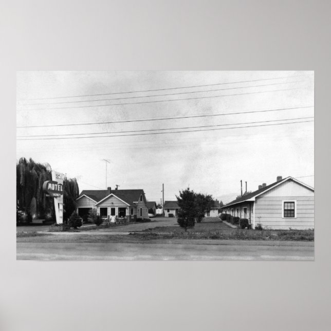 Póster Springfield, OR Sutton Motel na autoestrada McKenz (Frente)