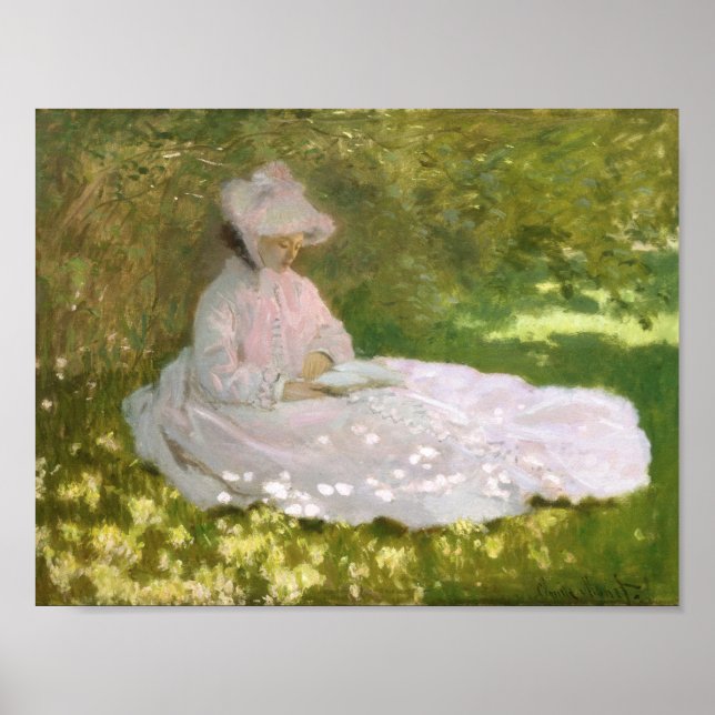 Póster Springtime por Claude Monet (Frente)