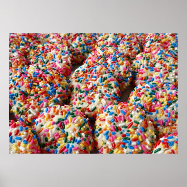 Poster Sprinkle Cookies Diversão Bahando Fotografia (Frente)