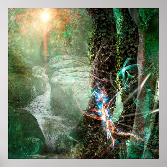 POSTER SPRITE ELEMENTAL DE FLORESTA PROFUNDA (Frente)