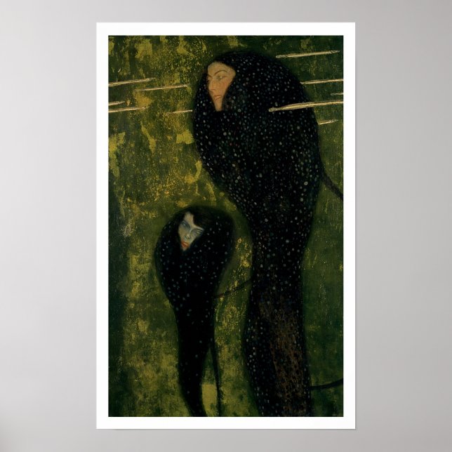 Póster Sprites de água, 1899 (óleo na canvas) (Frente)