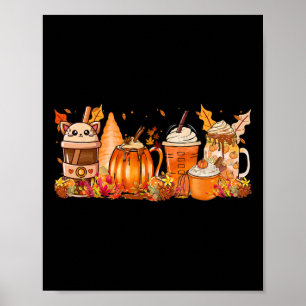 Poster Spy Queda Café Chá Quente Autumn Harvest Women Dri
