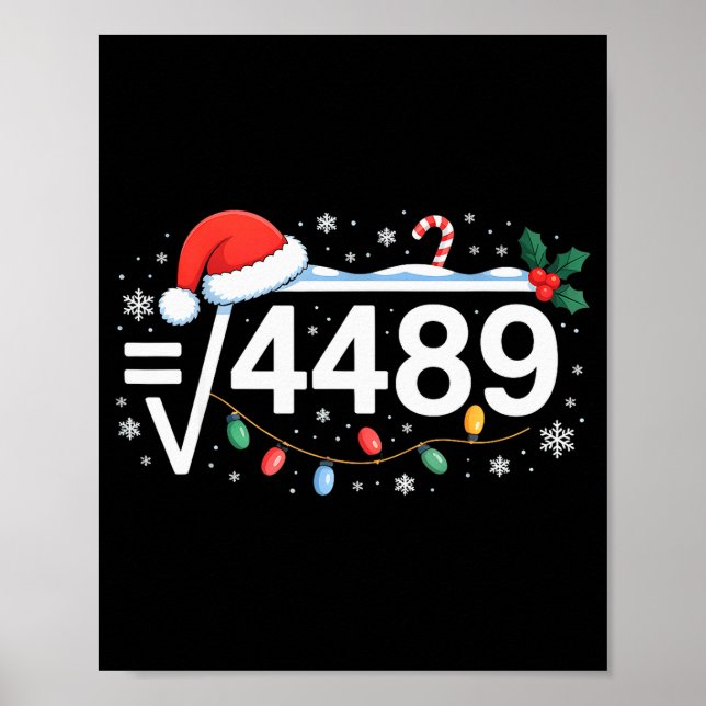 Poster Square Root 4489 Funny 67 Meme Math Teacher 6 7 Ch (Frente)