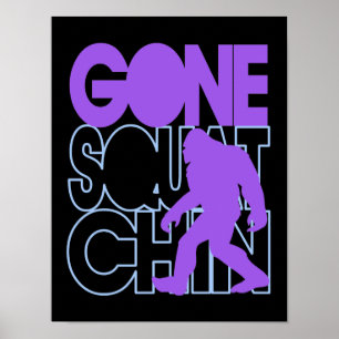 Póster Squatchin ido - roxo e azul