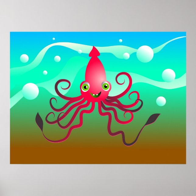 Póster Squid Feliz (Frente)