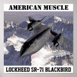 Póster SR-71BlackbirdLockheed: MÚSCULO AMERICANO