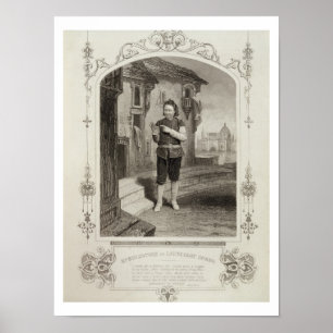 Póster Sr. Buckstone como Lancelot Gobbo, cena 2 do ato