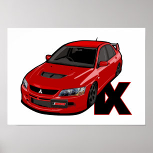 Poster SR. de Mitsubishi EVO IX
