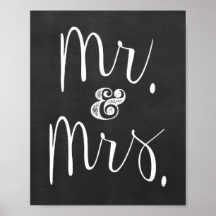 Póster Sr. e Sra. Quadro Casamento Sinal
