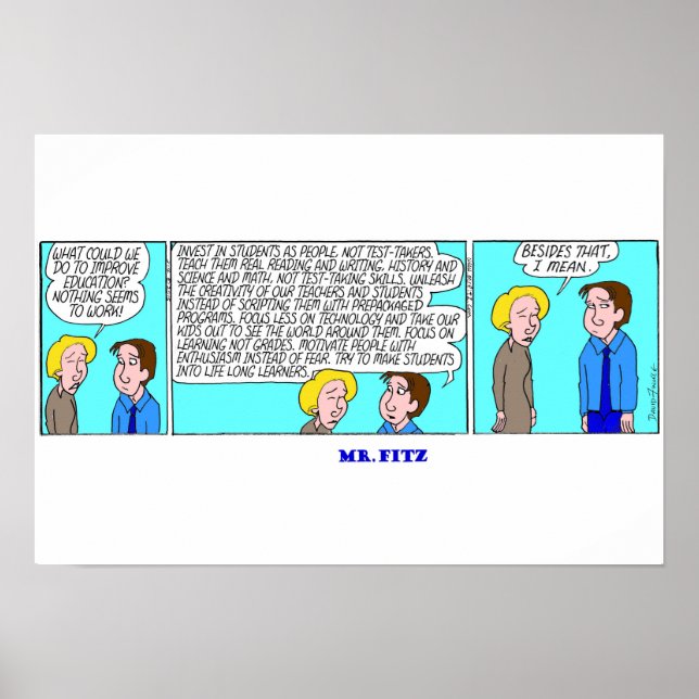 Póster Sr. Fitz - A Solução Para A Educação (Frente)
