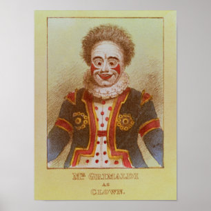 Póster Sr. Grimaldi como o palhaço