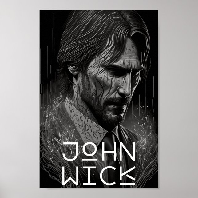 Poster Sr. John Wick - Estilo escuro (Frente)