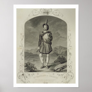Póster Sr. Macready como Macbeth, ato mim cena 3, no jogo