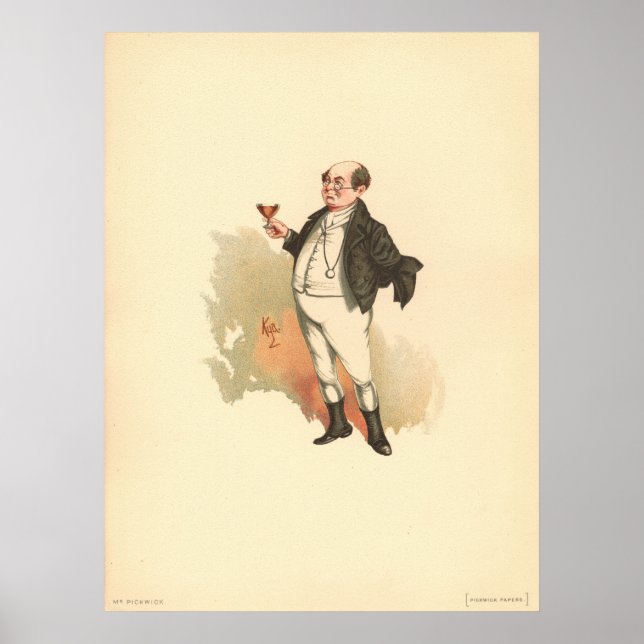 Poster Sr. Pickwick por Kyd, The Pickwick Papers de Dicke (Frente)
