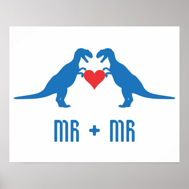 Póster Sr+Sr - O amor é dinossauros do amor (Frente)