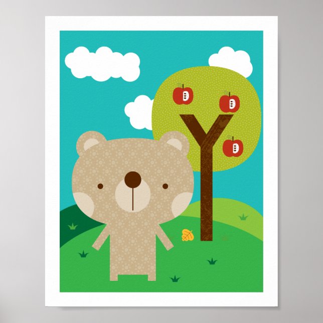 Poster Sr Urso - Arte de Parede para Berçário dos Amigos  (Frente)