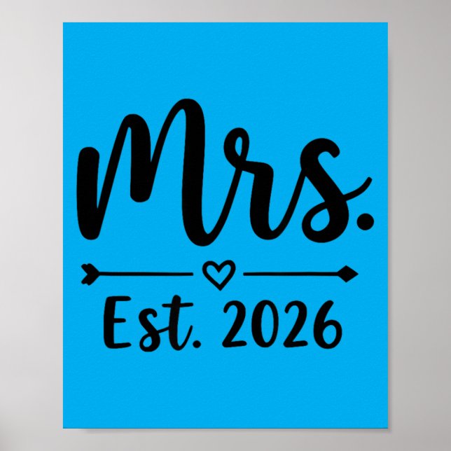 Poster Sra Est 2026 Casamento Lua de Mel Sr e Sra Casamen (Frente)