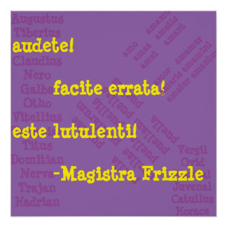 Póster Sra. Frizzle em latim