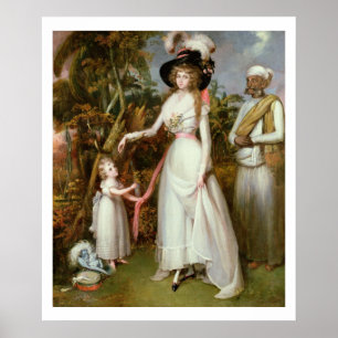 Póster Sra. Graham de Kinross, sua filha e de um Jamadar,