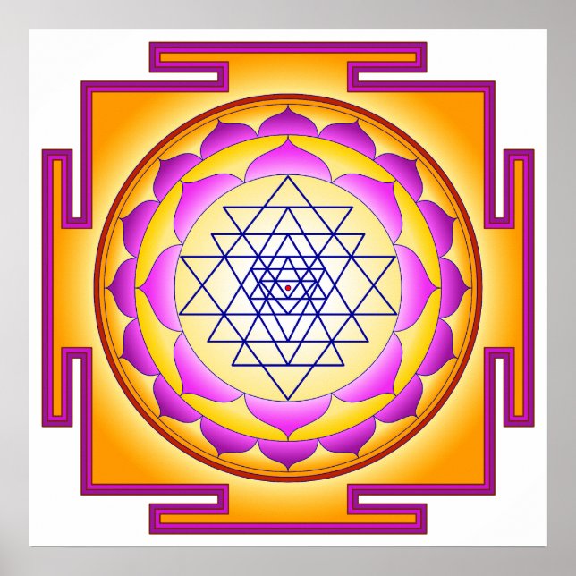 Poster Sri Chakra Deusa Shri Lalitha Tripura Sundari (Frente)