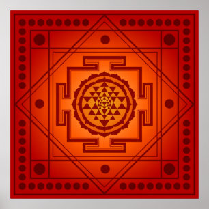 Poster Sri espiritual Yantra