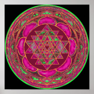 Poster Sri Lakshmi Yantra Mandala