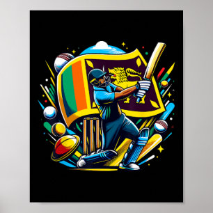 Poster Sri Lanka Cricket Camisa de Críquete do Sri Lanka 