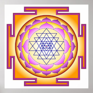 Poster Sri Yantra Chakra Shiva Shakti Navayoni Deusa 