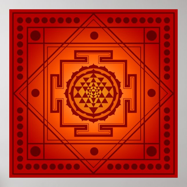 Poster Sri Yantra espiritual (Frente)