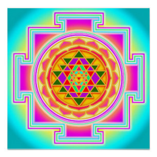 Póster Sri Yantra Geometria Sagrada