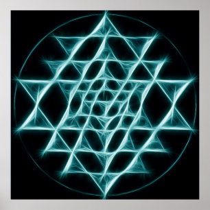 Poster Sri Yantra - Web da luz