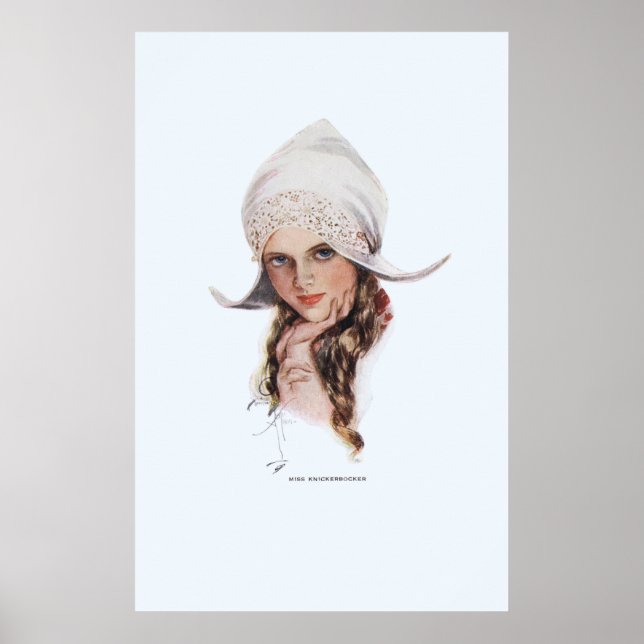 Póster Srta. Knickerbocker por Harrison Fisher (Frente)