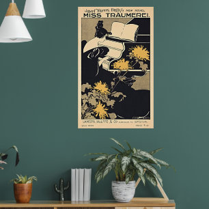 Poster Srta. Traumerei - Art Nouveau Vintage