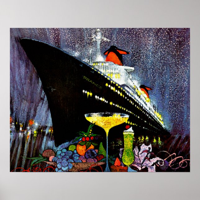 Poster ss França com Champagne (Frente)