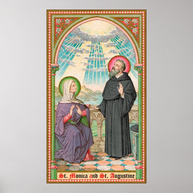 Poster SS. Monica e Augustine em Ostia (SAU 047) (Frente)