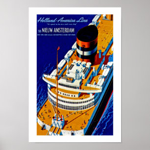 Póster SS Nieuw Amsterdão