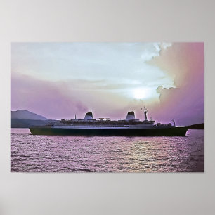 Poster SS Noruega ex SS França