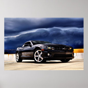 Póster SS pretos Camaro