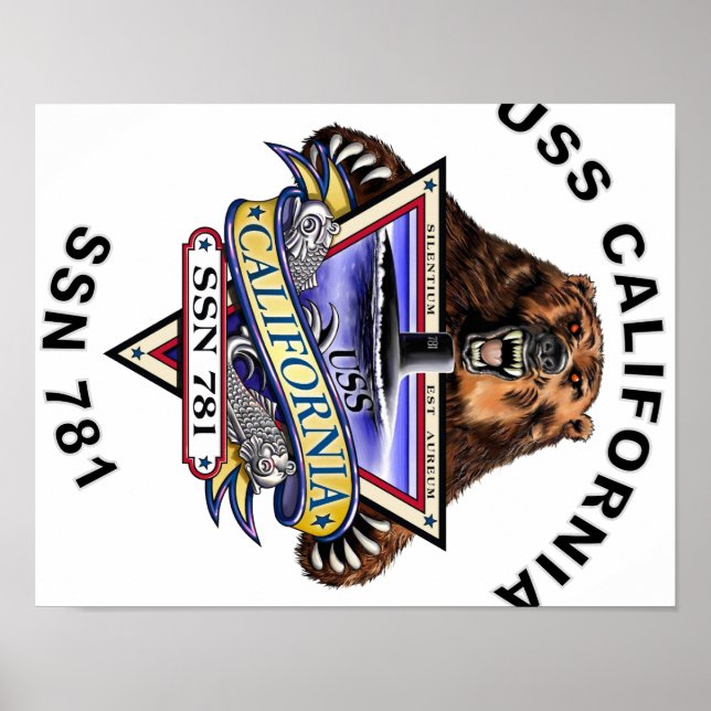 Poster SSN 781 USS California (Frente)
