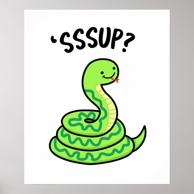 Poster Sssup Funny Hissing Cobra Pun (Frente)