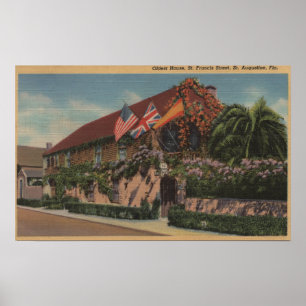 Poster St Augustine, FL - vista de St Francis