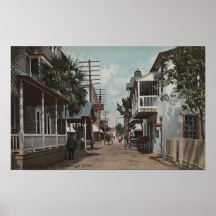 Póster St Augustine, Florida - vista de St. 2 de St