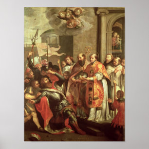 Póster St Bernard de Clairvaux e de duque de William X